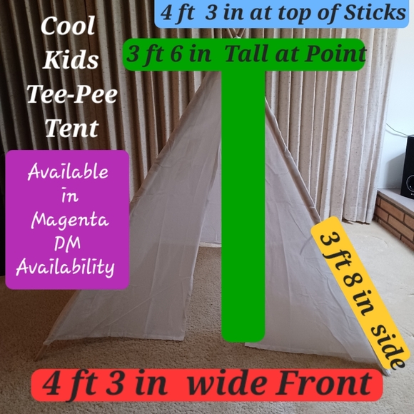 Cool Teepee🌟 Tent for Kids - Picture 2 of 13